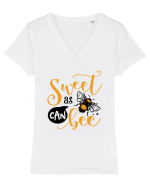 Sweet As Can Bee Tricou mânecă scurtă guler V Damă Evoker
