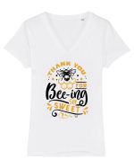 Thank You Bee-ing So Sweet Tricou mânecă scurtă guler V Damă Evoker