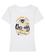 Thank You Bee-ing So Sweet Tricou mânecă scurtă guler larg fitted Damă Expresser