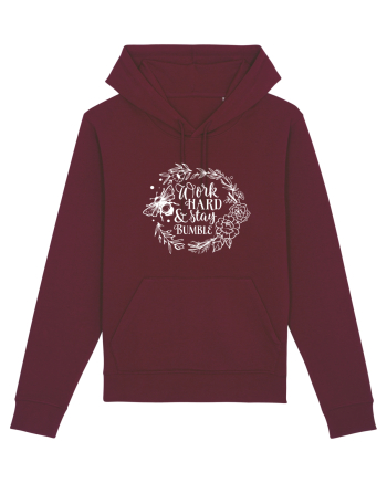 Work Hard And Stay Bumble Burgundy