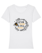 Work Hard And Stay Bumble Tricou mânecă scurtă guler larg fitted Damă Expresser