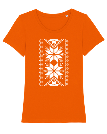 Motiv traditional - alb Bright Orange