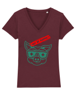 Iesi din multime - Why be normal Tricou mânecă scurtă guler V Damă Evoker