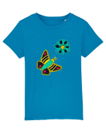 Culori , un fluture si o floare Tricou mânecă scurtă  Copii Mini Creator
