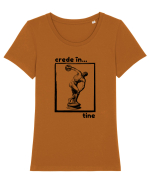 Crede in tine Tricou mânecă scurtă guler larg fitted Damă Expresser
