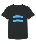 Is not posibil asa ceva Tricou mânecă scurtă guler larg Bărbat Skater