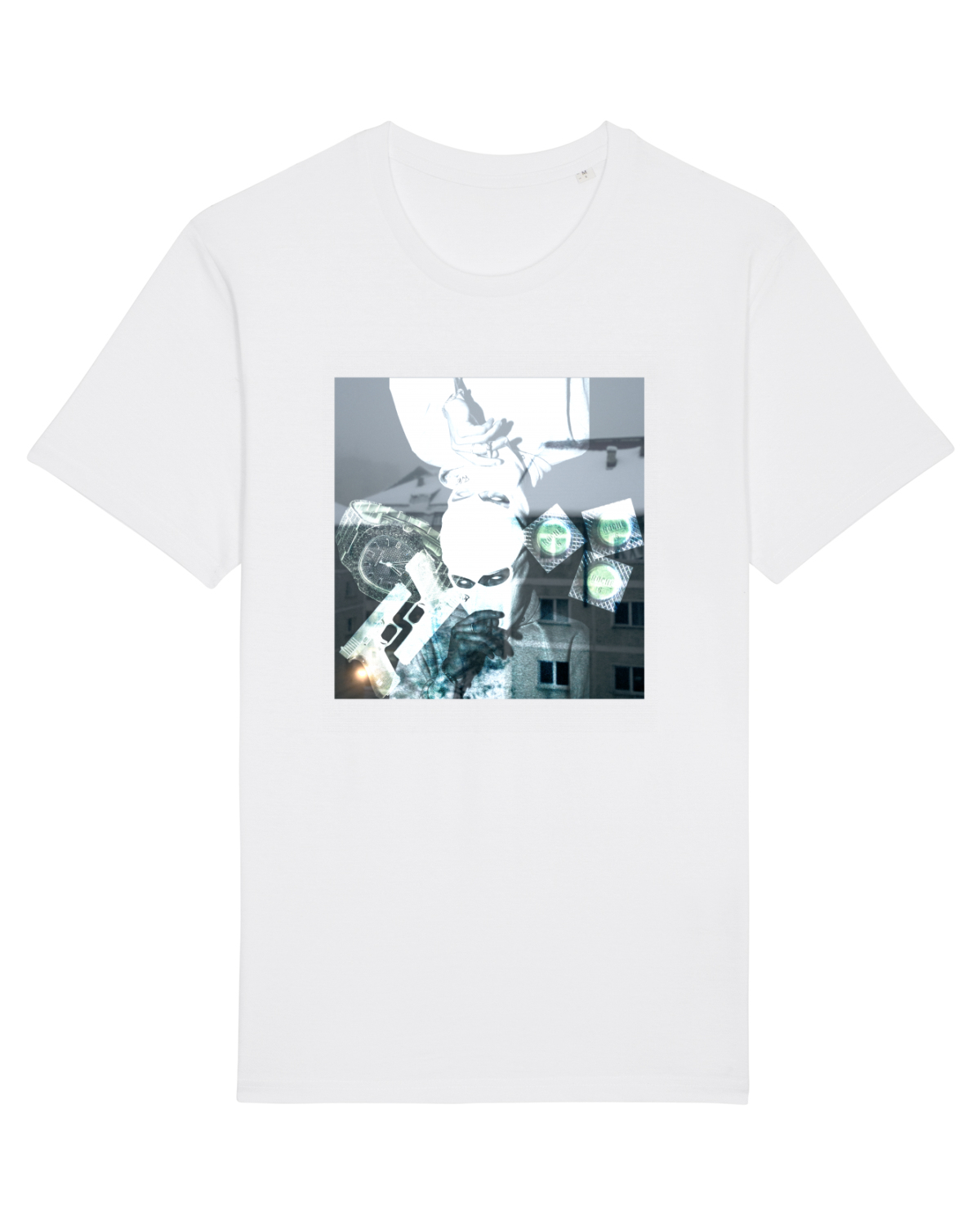 Tricou mânecă scurtă Unisex Rocker White