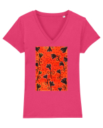 Lalele Tricou mânecă scurtă guler V Damă Evoker