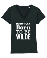 MotoRock BTW#6 Tricou mânecă scurtă guler V Damă Evoker