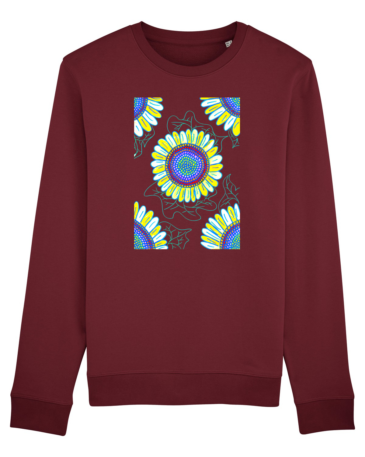 Bluză mânecă lungă Unisex Rise Burgundy