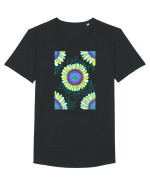Floarea-soarelui Tricou mânecă scurtă guler larg Bărbat Skater