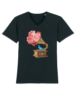 porumbescu #1 Tricou mânecă scurtă guler V Bărbat Presenter