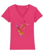 porumbescu #2 Tricou mânecă scurtă guler V Damă Evoker
