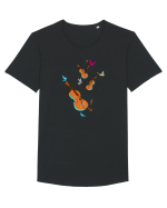 porumbescu #2 Tricou mânecă scurtă guler larg Bărbat Skater