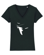 dude Tricou mânecă scurtă guler V Damă Evoker