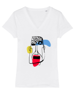 aneta Tricou mânecă scurtă guler V Damă Evoker