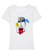 aneta Tricou mânecă scurtă guler larg fitted Damă Expresser