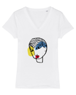 geta Tricou mânecă scurtă guler V Damă Evoker