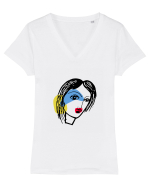 claudia Tricou mânecă scurtă guler V Damă Evoker