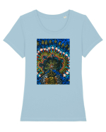 Pasi si urme Tricou mânecă scurtă guler larg fitted Damă Expresser