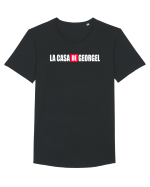 la casa de georgel Tricou mânecă scurtă guler larg Bărbat Skater