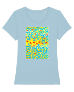 Intortocherea drumurilor Tricou mânecă scurtă guler larg fitted Damă Expresser