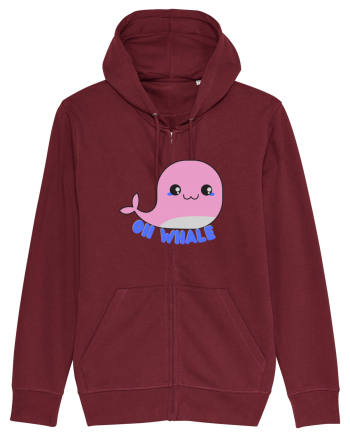 Oh Whale  Burgundy