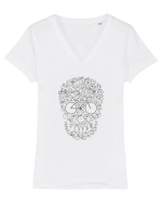 Craniu Biciclete Tricou mânecă scurtă guler V Damă Evoker