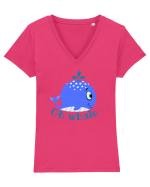 Oh Whale  Tricou mânecă scurtă guler V Damă Evoker