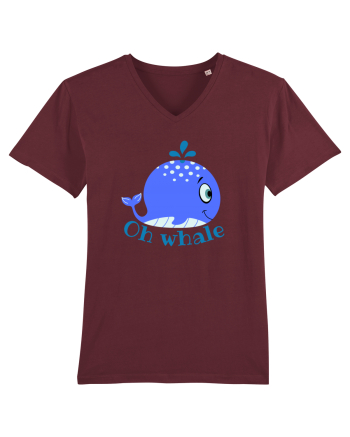 Oh Whale  Burgundy