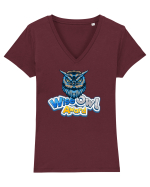 wise owl award Tricou mânecă scurtă guler V Damă Evoker