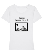[ Insert Image Here ] Tricou mânecă scurtă guler larg fitted Damă Expresser