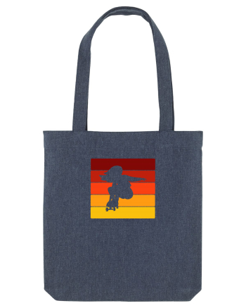 Retro Skateboarding Girl Sunset - Skater For Life Midnight Blue