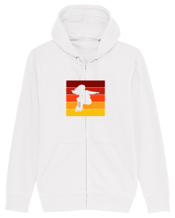 Retro Skateboarding Girl Sunset - Skater For Life White