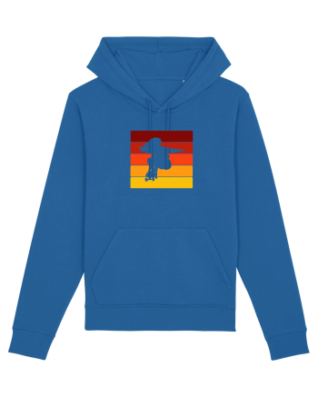 Retro Skateboarding Girl Sunset - Skater For Life Royal Blue