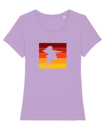 Retro Skateboarding Girl Sunset - Skater For Life Lavender Dawn