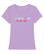 Beutiful day to safe lives Tricou mânecă scurtă guler larg fitted Damă Expresser