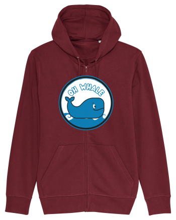 Oh Whale  Burgundy