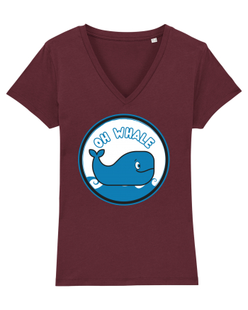 Oh Whale  Burgundy