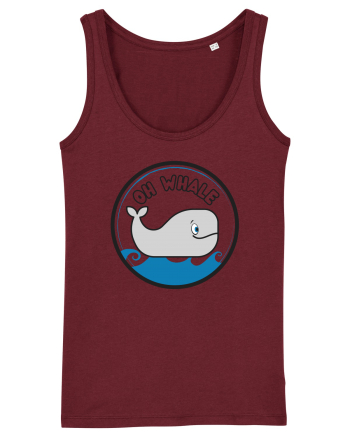 Oh Whale  Burgundy