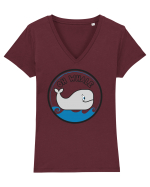 Oh Whale  Tricou mânecă scurtă guler V Damă Evoker