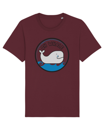 Oh Whale  Burgundy