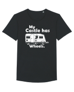 My castle has wheels Tricou mânecă scurtă guler larg Bărbat Skater