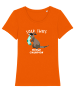 Sock Thief Tricou mânecă scurtă guler larg fitted Damă Expresser
