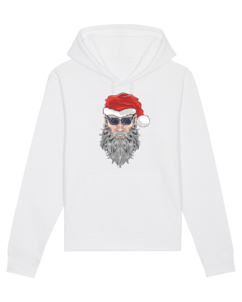 Hippie Cool Bearded Santa White