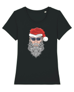 Hippie Cool Bearded Santa Tricou mânecă scurtă guler larg fitted Damă Expresser
