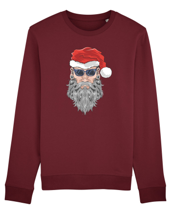 Hippie Cool Bearded Santa Burgundy