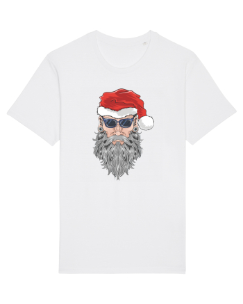 Hippie Cool Bearded Santa White