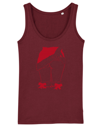 Hippie Vintage Xmas Lady Burgundy