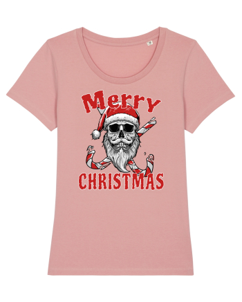 Merry Christmas Bearded Santa Skull Canyon Pink